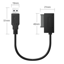 USB 2.0 to mini Sata II - 13-pin adapter - cableCables