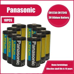 Panasonic - lithium battery - CR123A - 1400 mAh - 3V - 10 piecesBattery