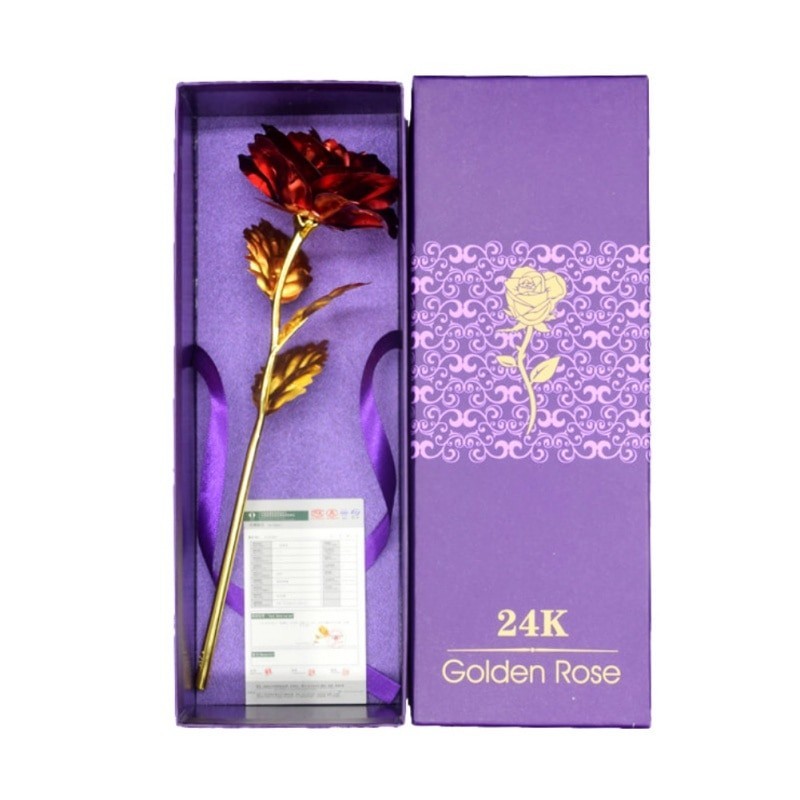 Infinity golden rose - with Love holder - boxValentine's day