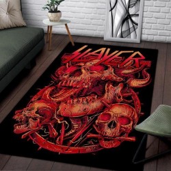 Decorative geometric carpet - non slip - red skullsCarpets