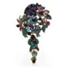 Elegant brooch with crystal flowersBrooches