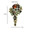 Elegant brooch with crystal flowersBrooches