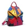 Leather backpack - with rivets - colorful rainbow colorsBackpacks