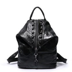Leather backpack - with rivets - colorful rainbow colorsBackpacks