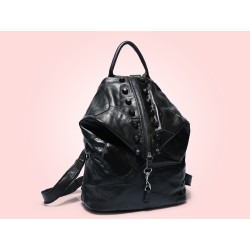 Leather backpack - with rivets - colorful rainbow colorsBackpacks