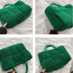 Trendy plush handbag - large capacityHandbags