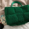 Trendy plush handbag - large capacityHandbags