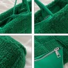 Trendy plush handbag - large capacityHandbags
