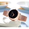 Elegant Quartz watch - stainless steel mesh strap - moon / starsWatches