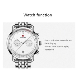 ANANKE - classic Quartz watch - waterproof - stainless steelWatches