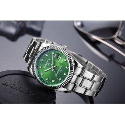 CHRONOS - stylish Quartz watch - with rhinestones - waterproof - stainless steelWatches