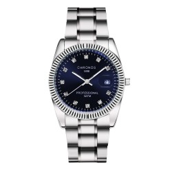 CHRONOS - stylish Quartz watch - with rhinestones - waterproof - stainless steelWatches