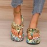 Colorful slippers - with high platform / metal decorationSandals
