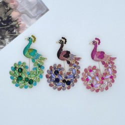 Crystal peacock broochBrooches