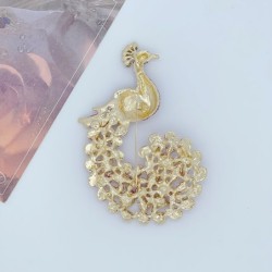 Crystal peacock broochBrooches