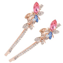 Double crystal butterfly - hairpin - 2 piecesHair clips