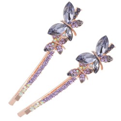 Double crystal butterfly - hairpin - 2 piecesHair clips