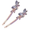 Double crystal butterfly - hairpin - 2 piecesHair clips
