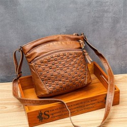 Leather shoulder bag - with rivetsBags