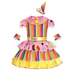 Clown dress - costume - colorful stripes / polka dotsCostumes