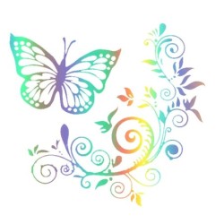 Decorative car sticker - butterfly / flowersStickers