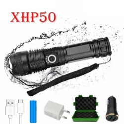 Z20 - XHP50 - 18650 battery - LED flashlight - zoom - USB - waterproofTorches