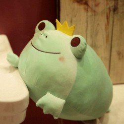 Frog with a crown - plush toy / pillowCuddly toys