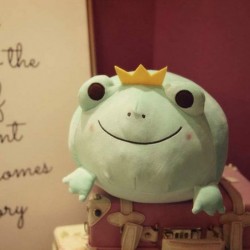Frog with a crown - plush toy / pillowCuddly toys