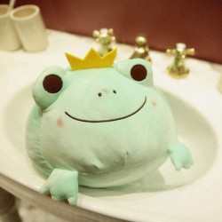 Frog with a crown - plush toy / pillowCuddly toys