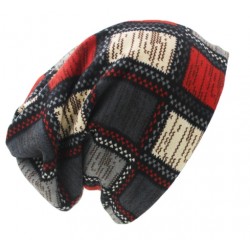 2 in 1 - winter hat / scarf - plaid design - unisexHats & Caps