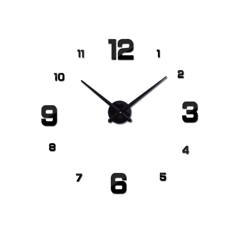 3D wall clock - acrylic DIY sticker - mirror effectWall stickers