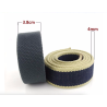 Military canvas belt - metal buckle with pistol - double stripes designBelts