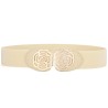 Elastic canvas belt - with decorative metal buckleBelts