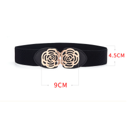 Elastic canvas belt - with decorative metal buckleBelts