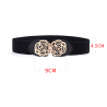 Elastic canvas belt - with decorative metal buckleBelts