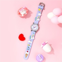 Kids Quartz watch - silicone strap with unicornWatches