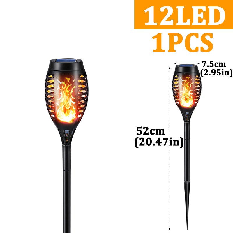 LED solar lamp - torch with flickering light - waterproofSolar lighting