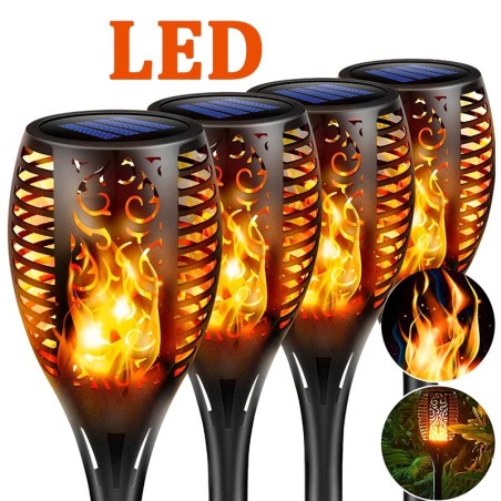 LED solar lamp - torch with flickering light - waterproofSolar lighting