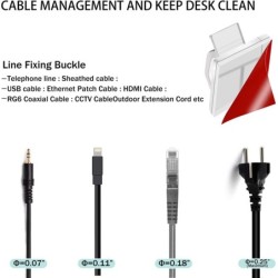 Plastic cable organizer - clip - hook - with adhesive - 10 piecesAdhesives & Tapes