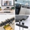 Black silicone cable organizer - with adhesive stickerAdhesives & Tapes