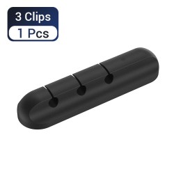 Black silicone cable organizer - with adhesive stickerAdhesives & Tapes