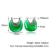 Moon shaped earrings - opal - 925 sterling silverEarrings