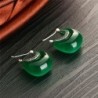 Moon shaped earrings - opal - 925 sterling silverEarrings