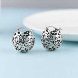 Hollow-out ball - silver earringsEarrings