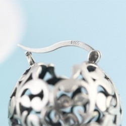 Hollow-out ball - silver earringsEarrings