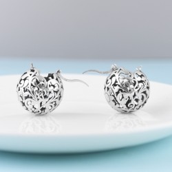 Hollow-out ball - silver earringsEarrings
