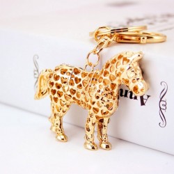 Crystal horse - metal keychainKeyrings