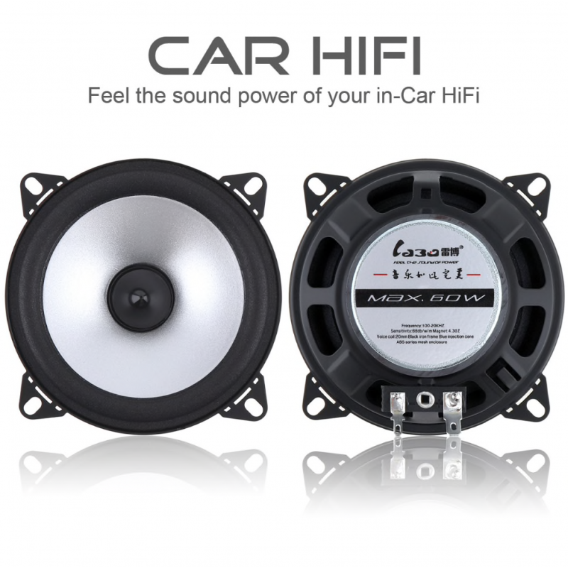 Hifi car coaxial speaker - 2-way - 4 Inch - 60W - 2 piecesSpeakers