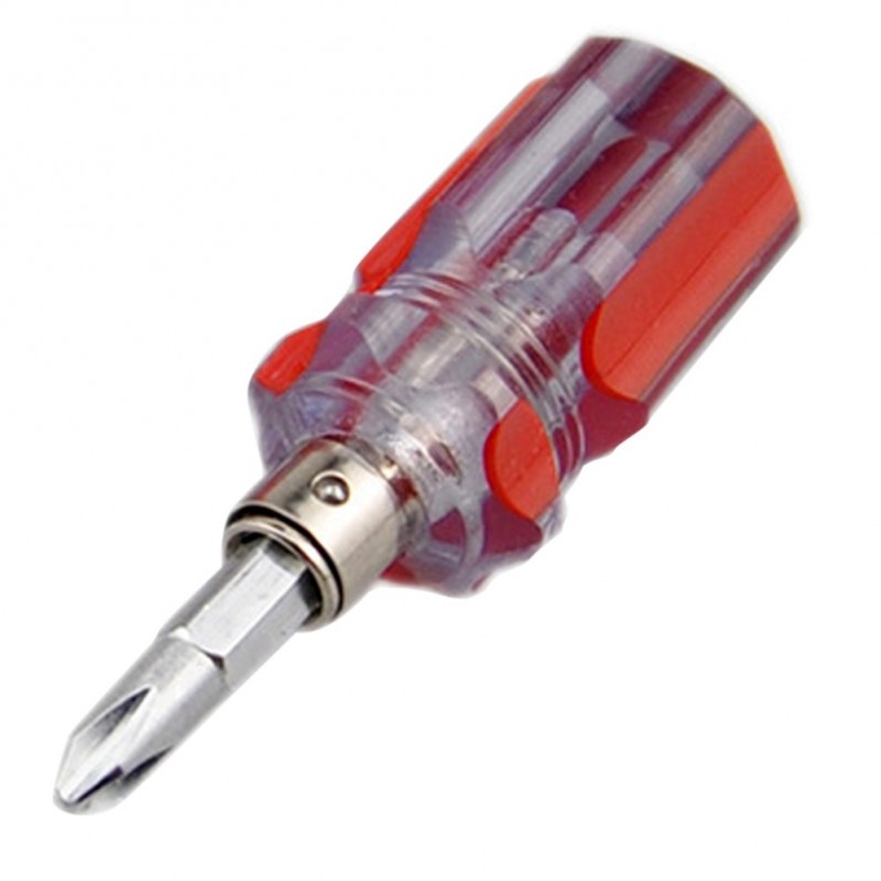 Dual function screwdriver - interchangeable head - flat / crossed bitScrewdrivers