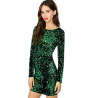 Green sequin mini dressDresses